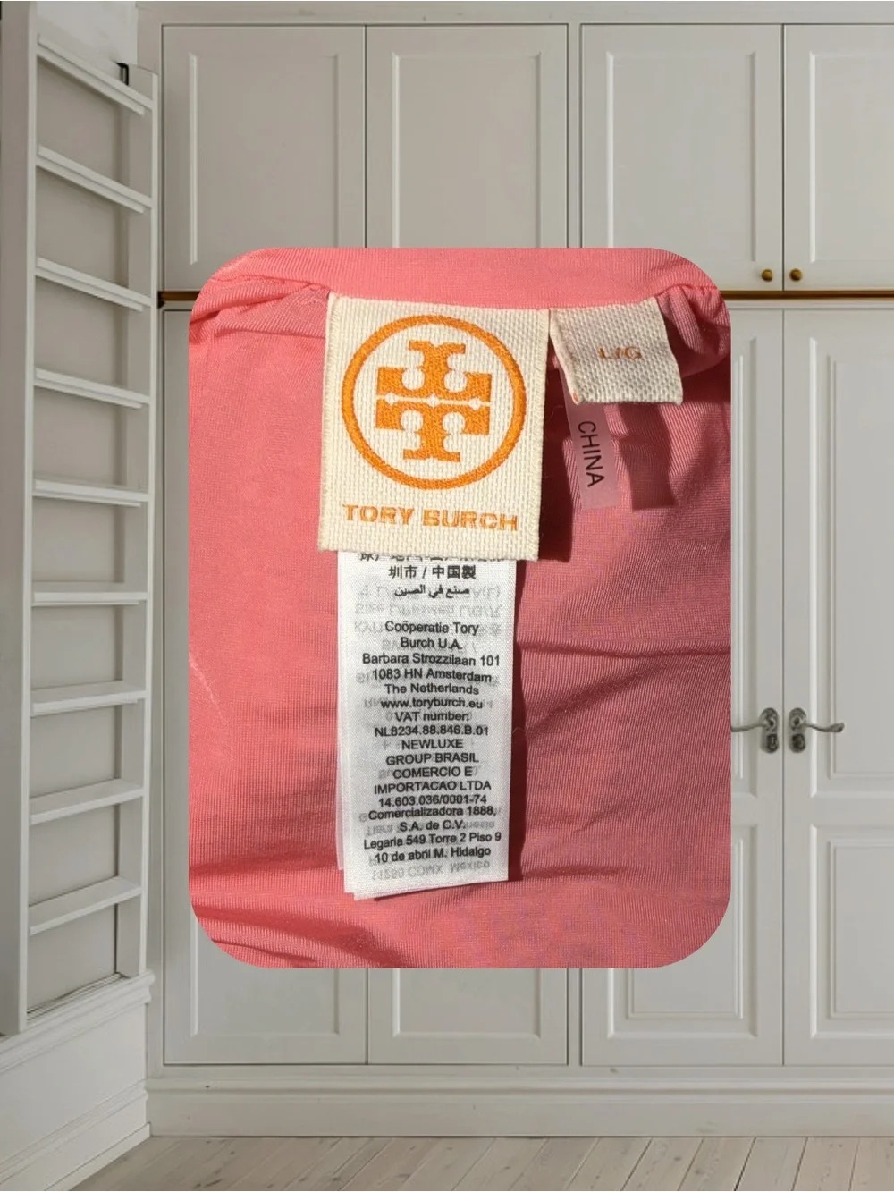 Tory Burch Costa Smocked Bandeau Top- Pink Ditsy Floral Sz Large